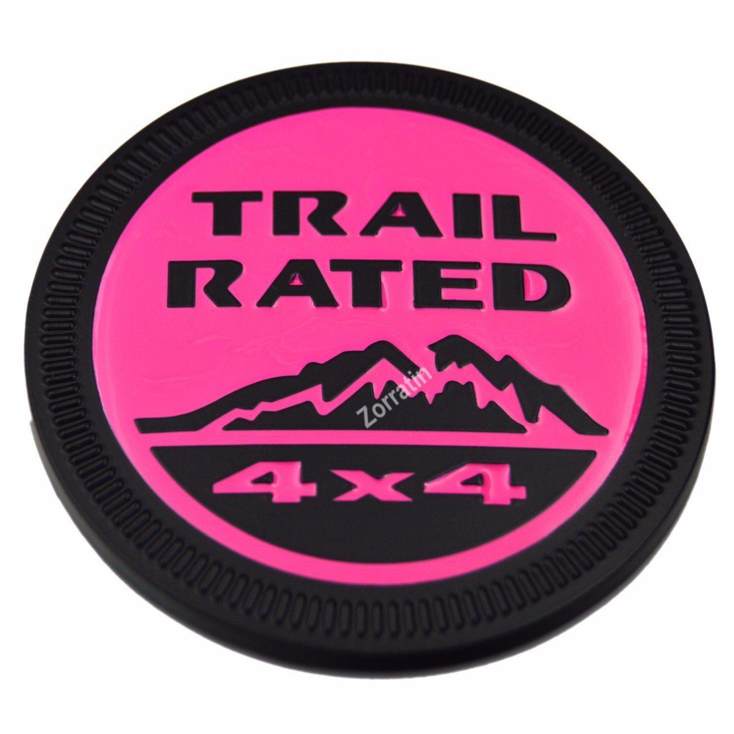 Pink Jeep Logo - Amazon.com: zorratin Metal Trail Rated 4x4 Round Emblem Badge for ...