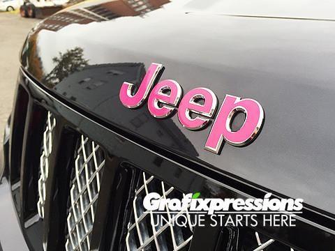 Pink Jeep Logo - Jeep Grand Cherokee Jeep Logo Emblem Overlays 2011