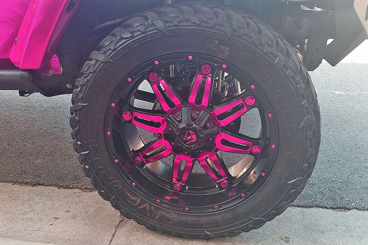 Pink Jeep Logo - Celebrity #Cars: #AmberRose and her #ChromePink #Jeep #Wrangler ...