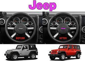 Pink Jeep Logo - Pink Jeep Logo Steering Wheel Decal Overlay For 2011-2017 Wrangler ...