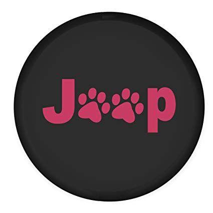 Pink Jeep Logo - Moonet Canvas Car Spare Tire Cover Pink Jeep Paw Truck