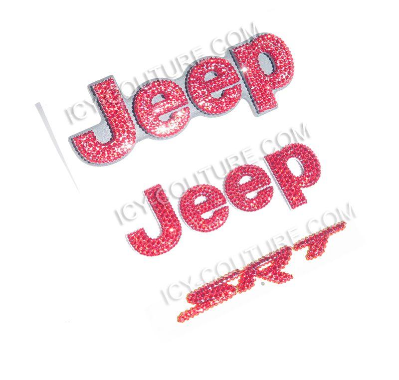 Pink Jeep Logo - Crystal JEEP WRANGLER Replacement Emblems. Whats Your Color?