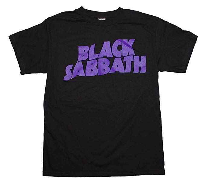 Purple and Black Logo - Amazon.com: Black Sabbath Purple Logo Black T-shirt: Clothing