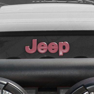 Pink Jeep Logo - Pink Emblem Overlay Kits Now at Nox Lux! - Nox Lux