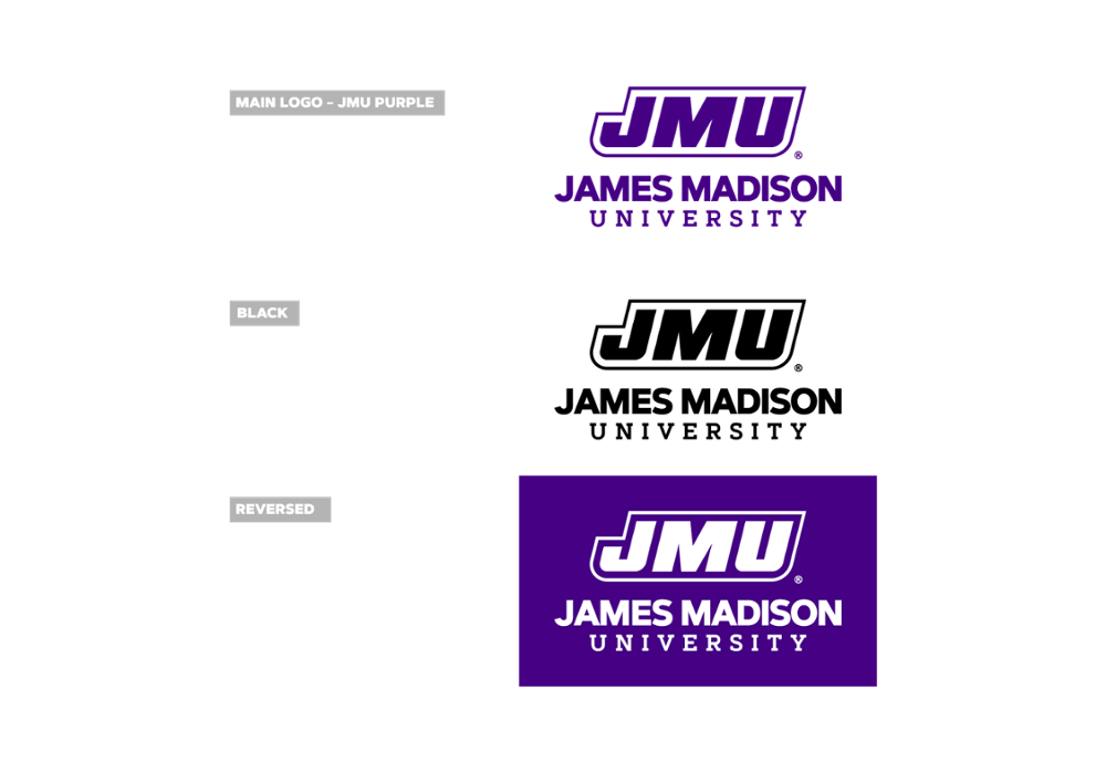 Purple and Black Logo - James Madison University - Logos
