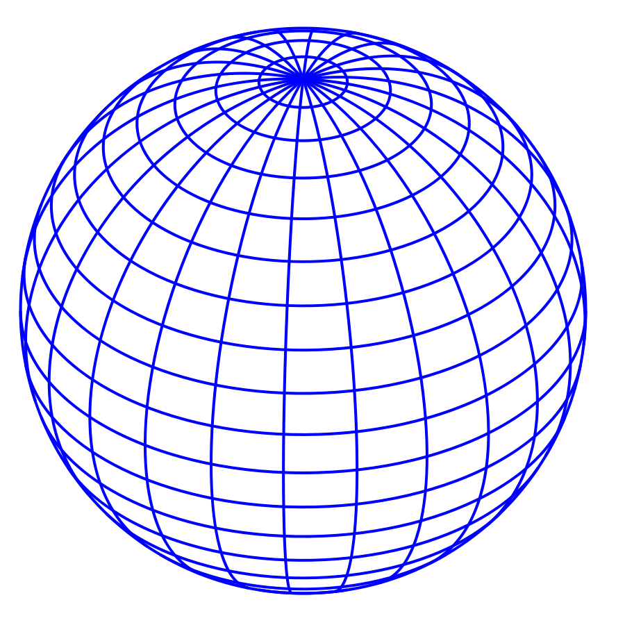 White Outlined with Blue Globe Logo - Free Globe Outline Clipart, Download Free Clip Art, Free Clip Art