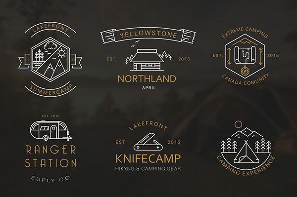Cool Camp Logo - Camping Logo Badges | AlienValley