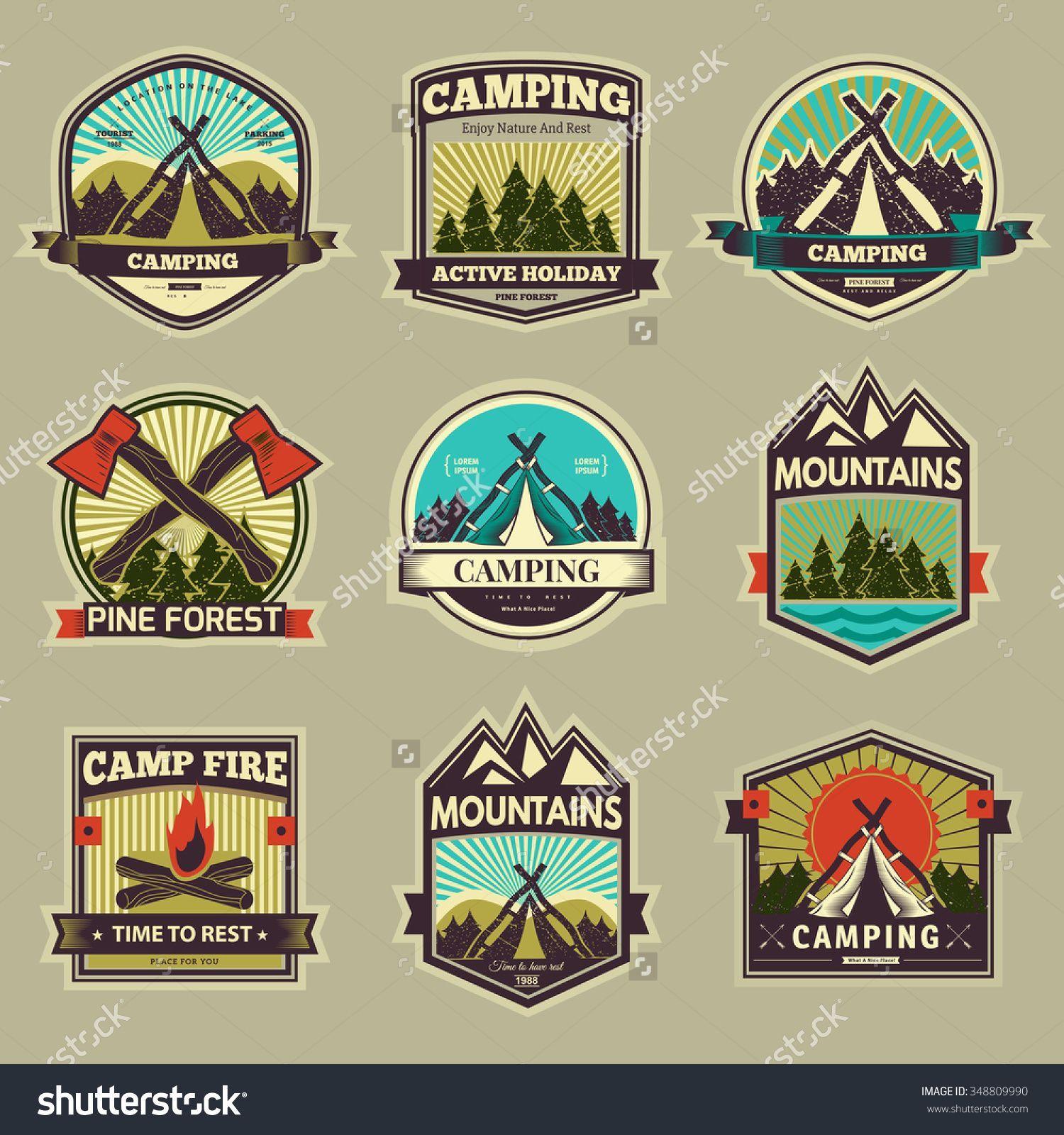 Cool Camp Logo - Logo ideas. Camp logo, Logos, Retro vector