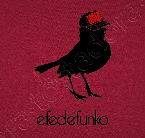 Crow and Woman Logo - efedefunko © original logo - woman, baseball style, white and red T ...