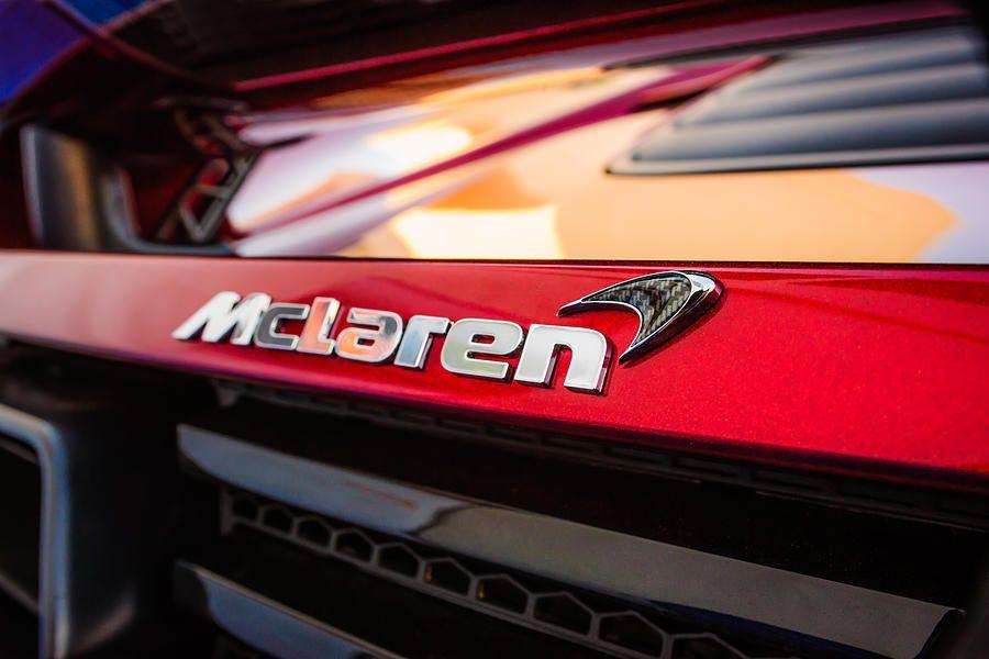 McLaren 650s Logo - Mclaren 650s Spider Rear Emblem -0028c Photograph