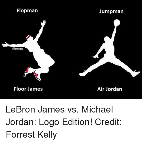 LeBron Jumpman Logo - Flopman Floor James Jumpman Air Jordan LeBron James vs Michael ...