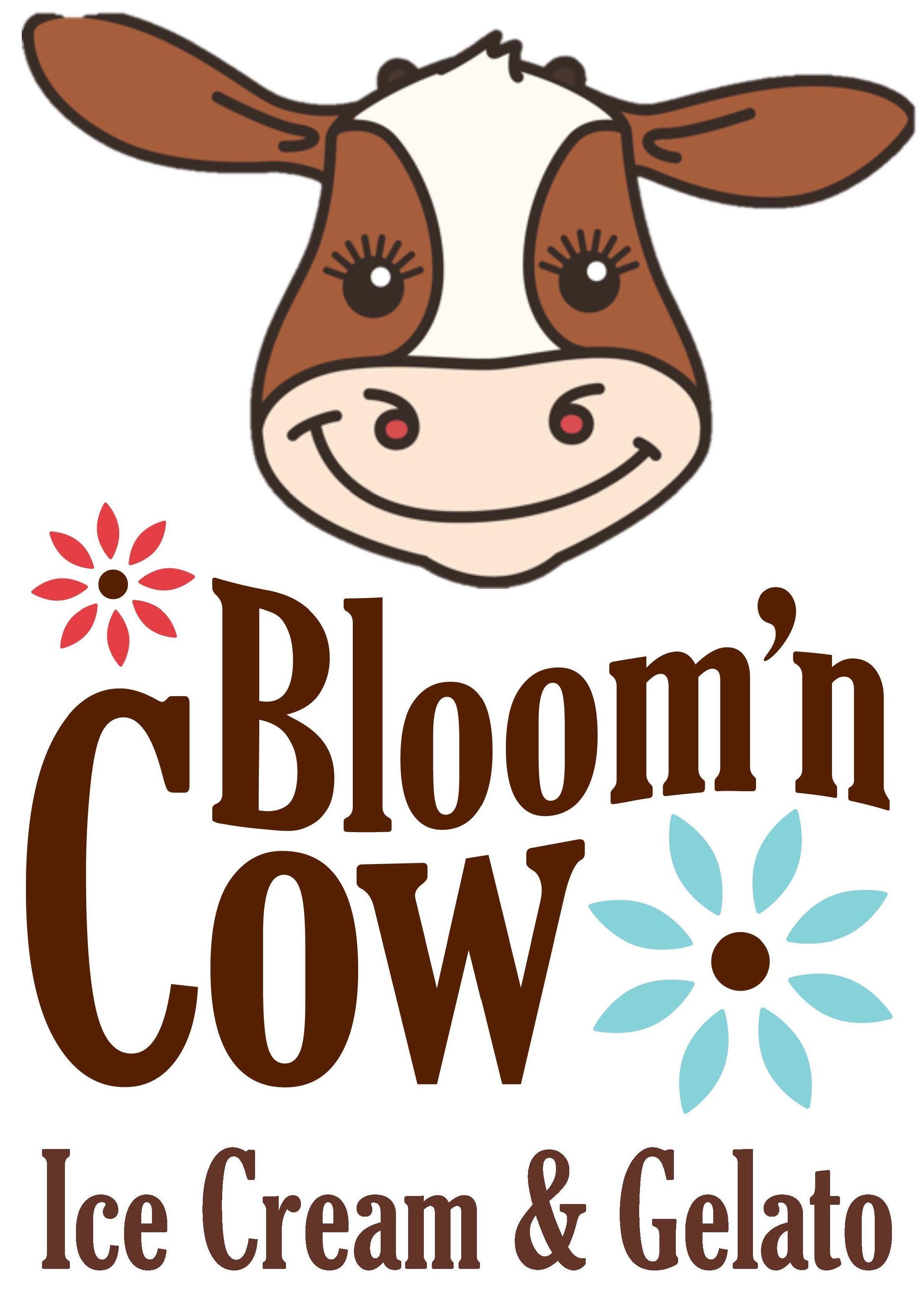 Cow Ice Cream Logo - Bloom'n Cow Ice Cream
