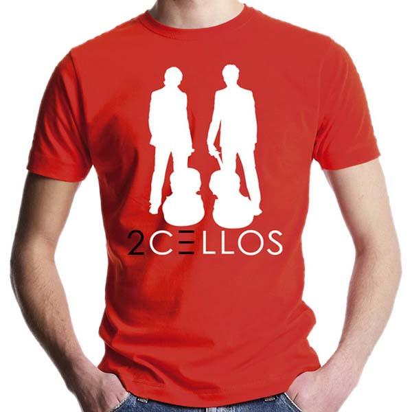 2 Red Hands Logo - 2CELLOS Logo Red T Shirt. CLOTHING Cellos UK