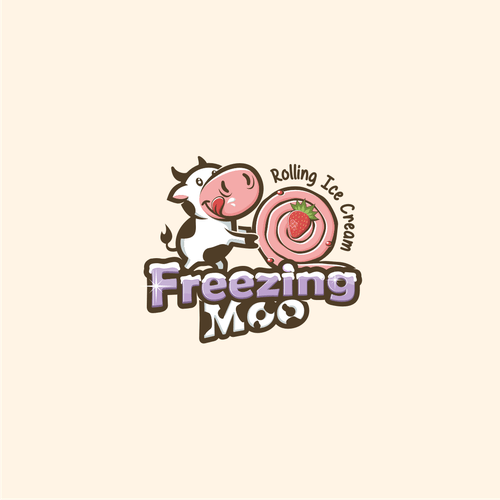 Cow Ice Cream Logo - Cow rolling an ice cream logo. | Logos | Ice cream logo, Logos, Logo ...
