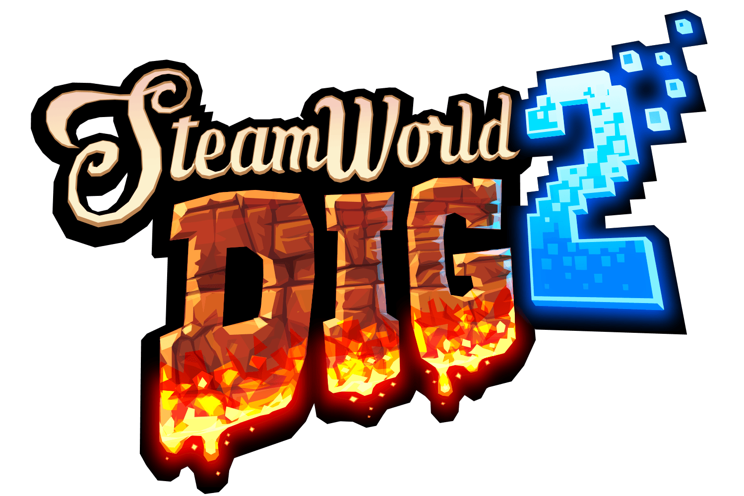 2 Red Hands Logo - Hands On With SteamWorld Dig 2