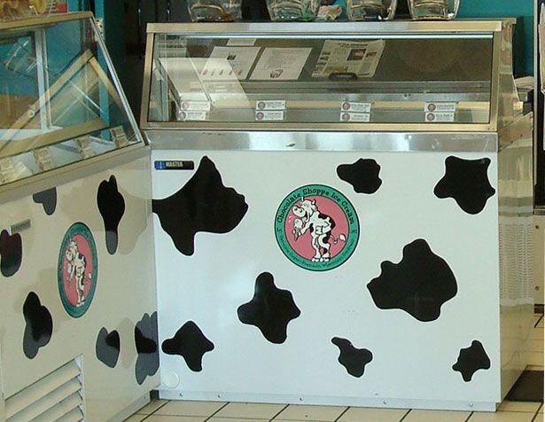 Cow Ice Cream Logo - Promotional Materials. Chocolate Shoppe Ice Cream
