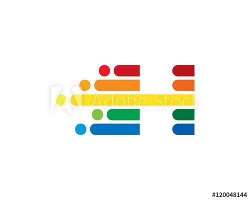 Colorful H Logo - Colorful Letter Alphabet H Logo - Buy this stock vector and explore ...