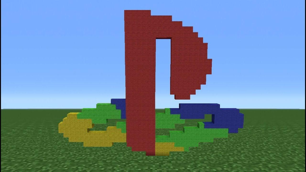 Minecraft TSMC Logo - Minecraft Tutorial: How To Make The PlayStation Logo - YouTube