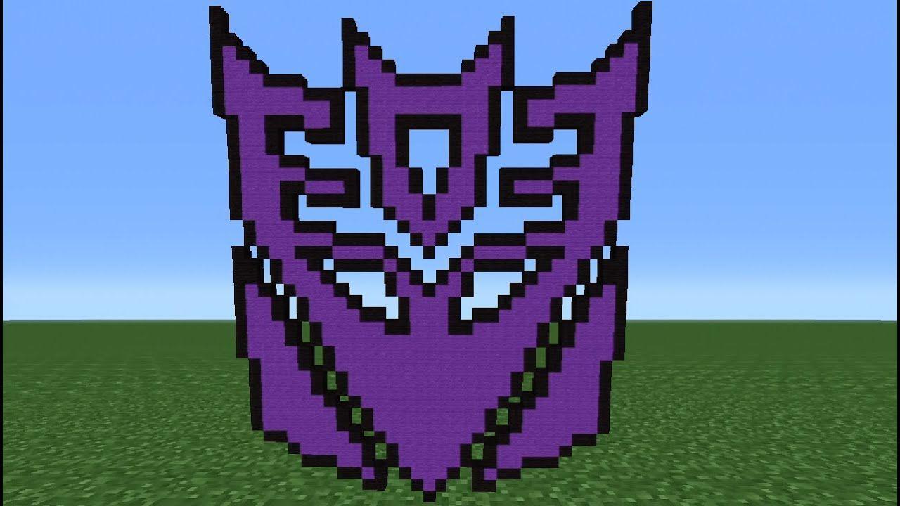 Minecraft TSMC Logo - Minecraft Tutorial: How To Make The Decepticon Logo (Transformers ...