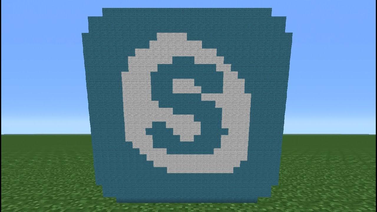 Minecraft TSMC Logo - Minecraft Tutorial: How To Make The Skype Logo - YouTube