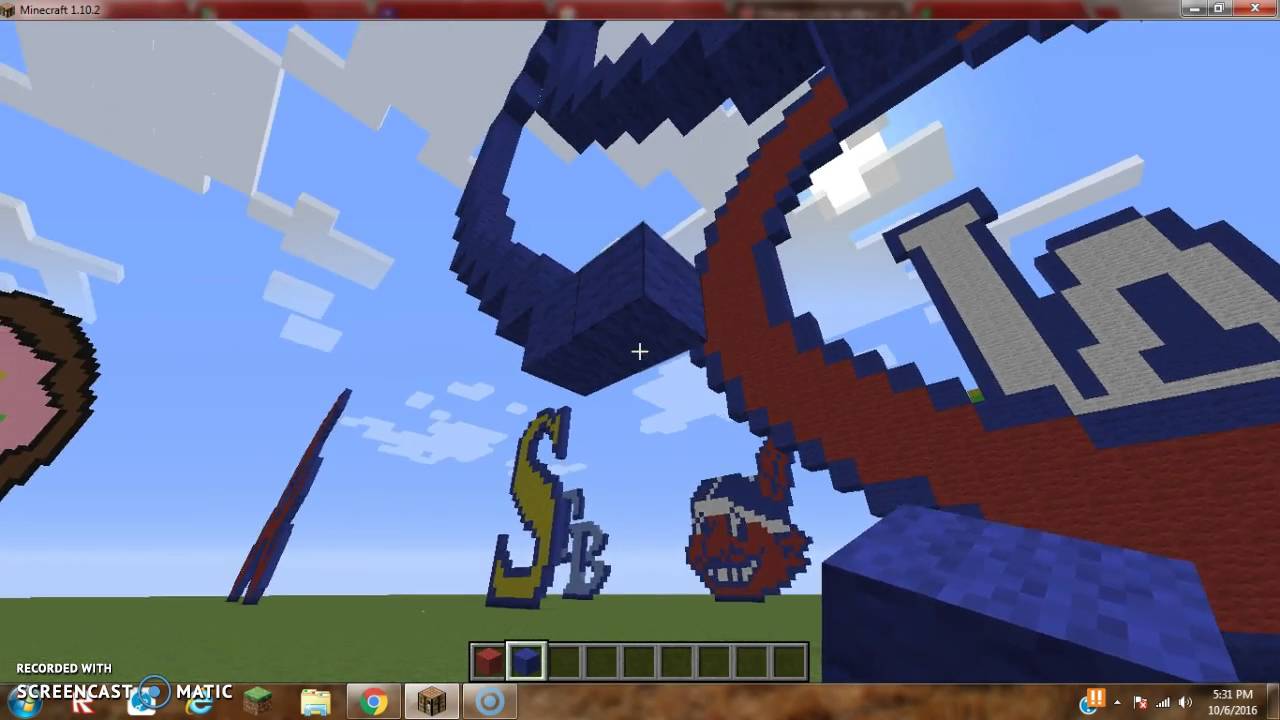 Minecraft TSMC Logo - MineCraft Pixel Art: How to Make the Chicago Cubs Logo