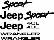 Jeep Wrangler Sport Logo - Jeep Wrangler TJ Decals | eBay