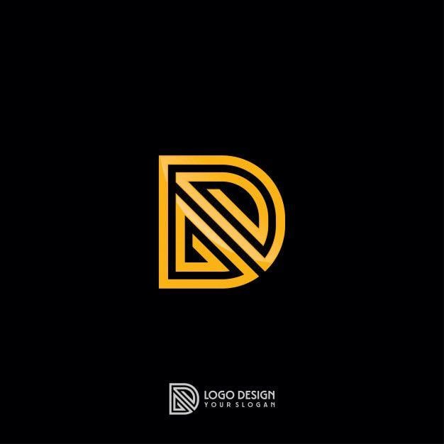Gold D Logo - Gold monogram d letter logo template Vector | Premium Download