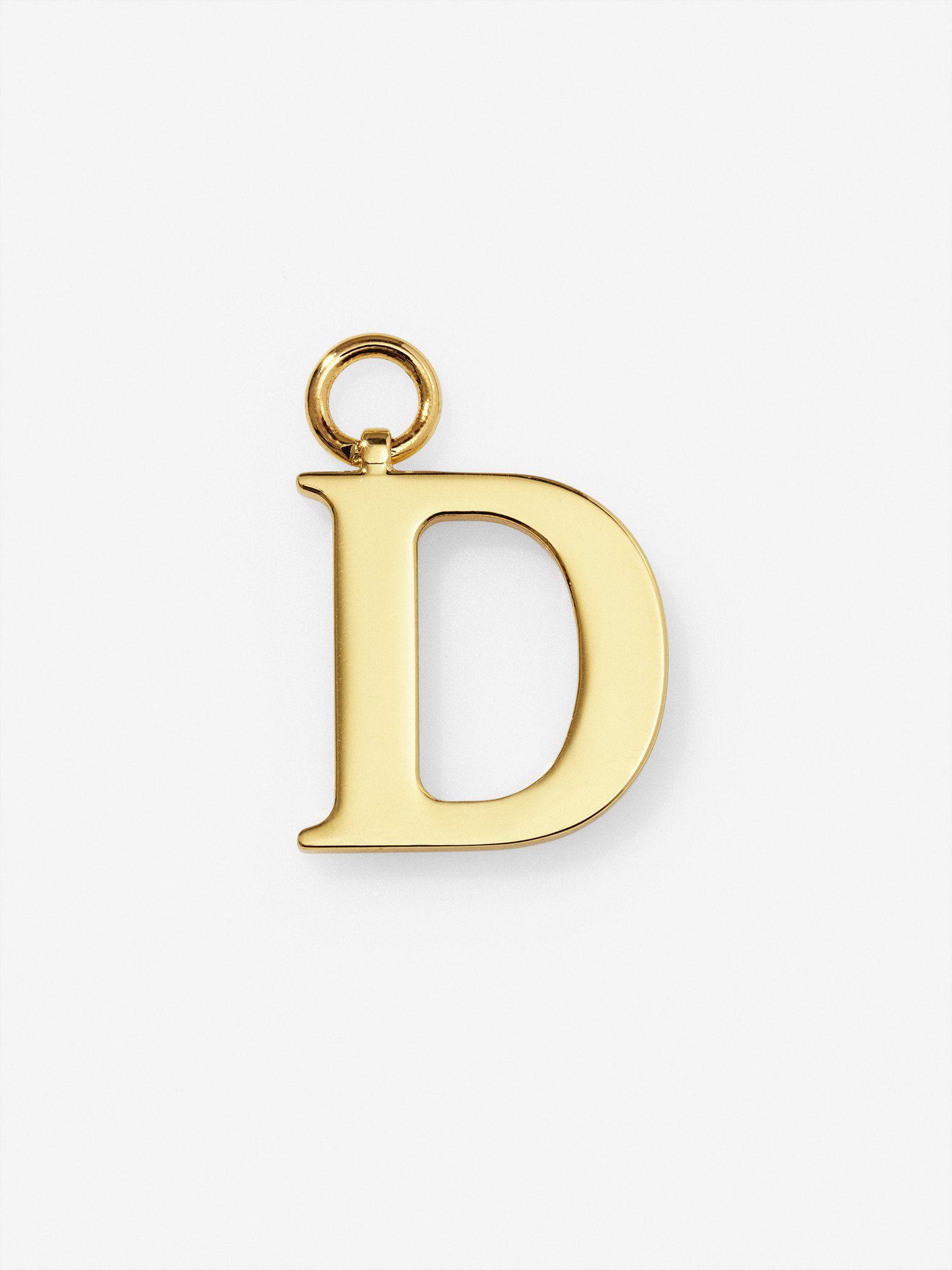 Gold D Logo - Gold Plated Letter D Charm