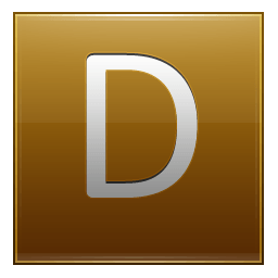 Gold D Logo - Letter D gold Icon | Multipurpose Alphabet Iconset | Supratim Nayak