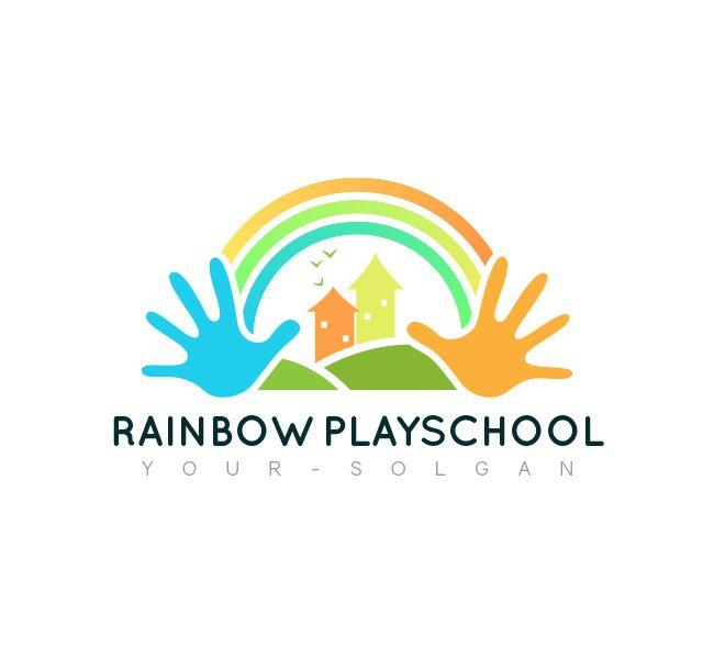 Rainbow Logo - Rainbow Play School Logo & Business Card Template Design Love