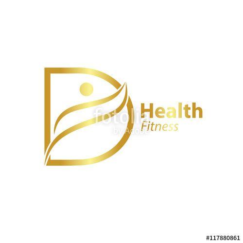Gold D Logo - Abstract letter D logo design template with Health Fitness Logo gold