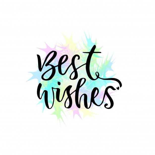 Best Wishes Logo - Best wishes vector greeting card with hand lettering. Modern vector