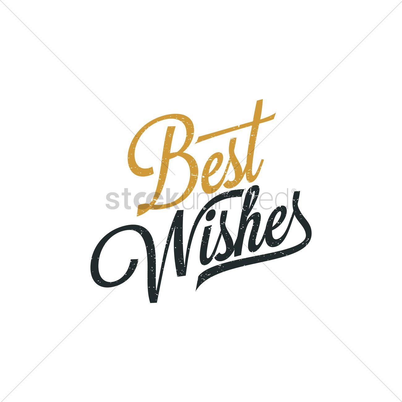 Best Wishes Logo - Best wishes hand lettering Vector Image