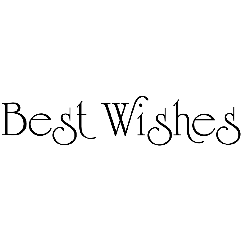 Best Wishes Logo - Best Wishes 1455H - Beeswax Rubber Stamps