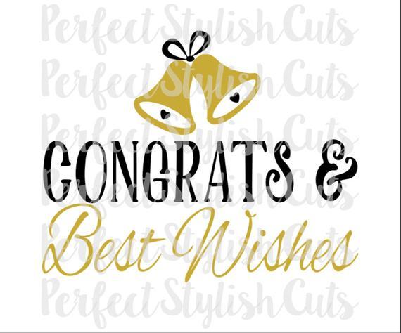 Best Wishes Logo - Congrats & Best Wishes SVG DXF EPS png Files for Cutting