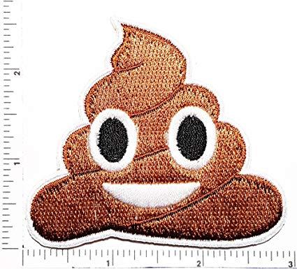 Poop Emoji Logo - Amazon.com: Poop Emoji Funny Cartoon Logo Kid Hippie Patch Kids ...