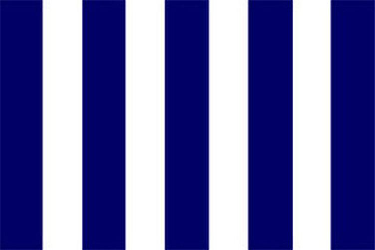 Striped Blue and White Logo - Navy Blue & White Striped Flag 5Frt X 3Ft Spurs Tottenham ...