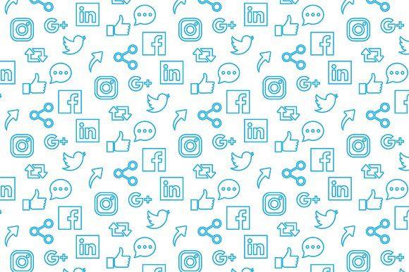 Pattern in a Social Media Logo - Social Media Icons Pattern ~ Graphic Patterns ~ Creative Market
