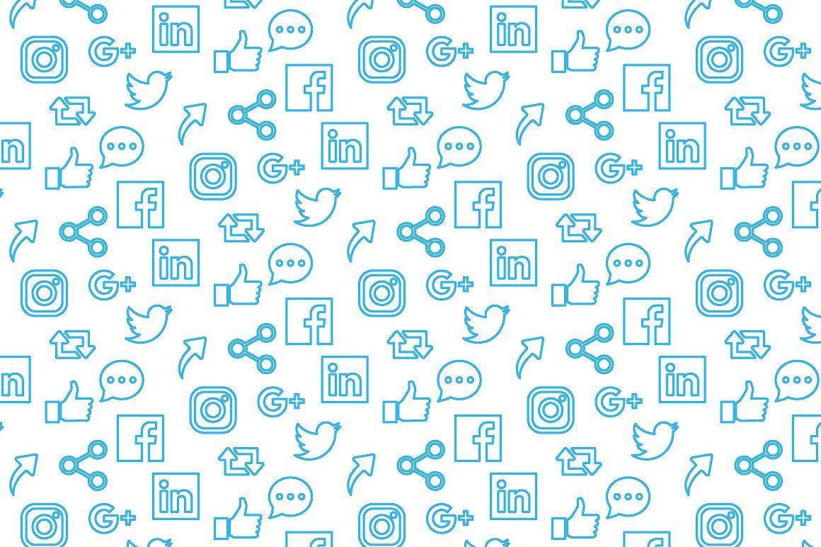 Pattern in a Social Media Logo - Social Media Icon Pattern Graphic Patterns Creative Market