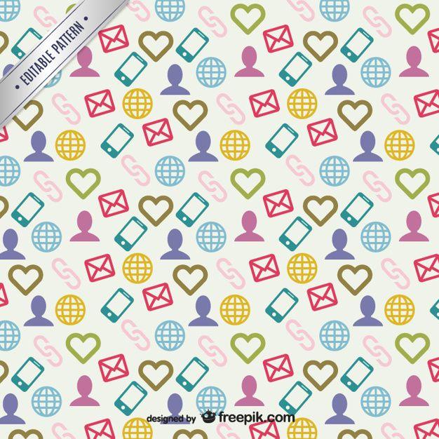 Pattern in a Social Media Logo - Social media pattern Vector