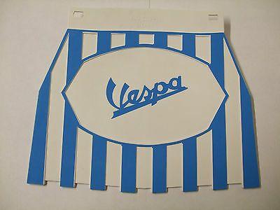 Striped Blue and White Logo - VESPA PX BLUE And White Striped Mudflap With Vespa Logo - £11.75 ...