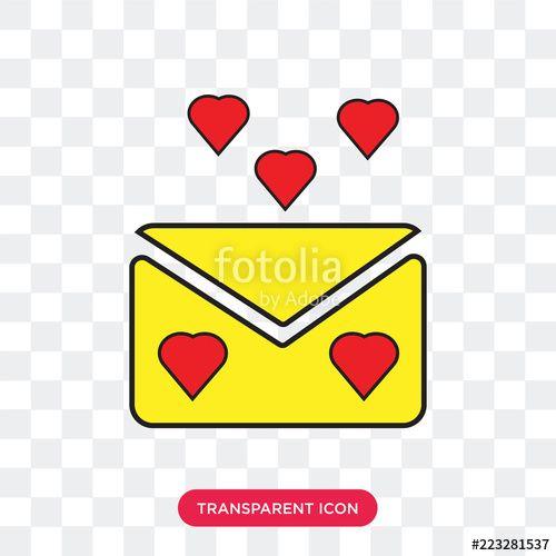 Love Transparent Logo - Love letter vector icon isolated on transparent background, Love ...
