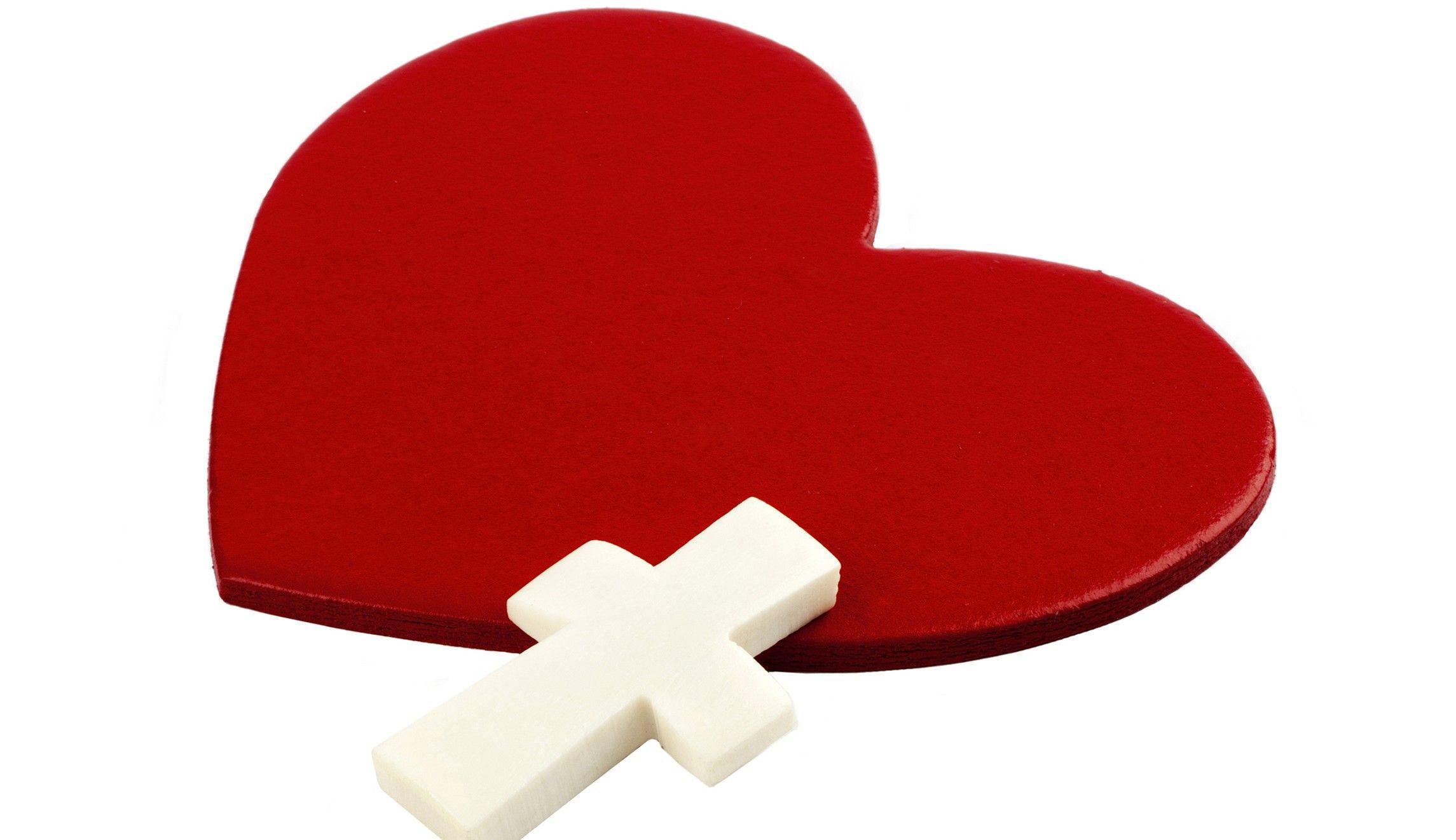 Red Heart with White Cross Logo - After controversy over Christian Valentines, student sues Wisconsin