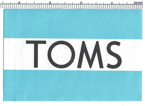 Striped Blue and White Logo - TOMS SHOES LOGO STICKER ~ 4.5” Blue White Striped Promo Decal ...