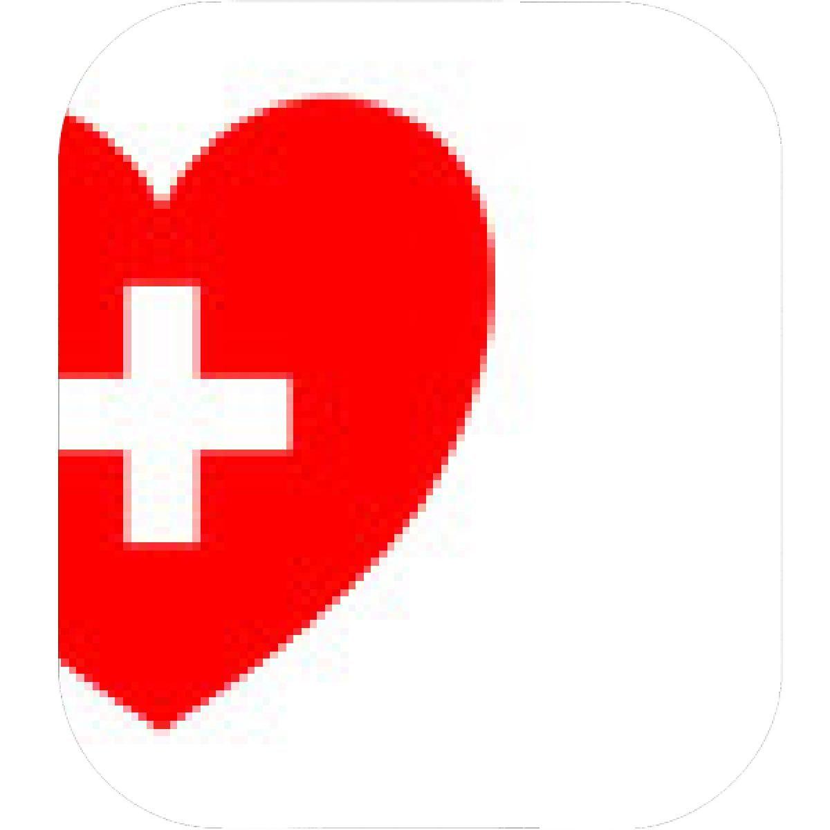 Red Heart with White Cross Logo - Designs