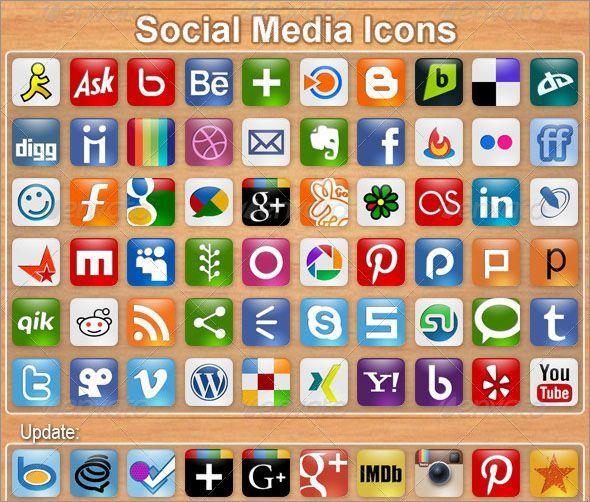 Pattern in a Social Media Logo - 1000+ Photo Realistic Modern Social Icons | Savvy Social Crew ...