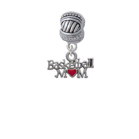 Red Heart with White Cross Logo - Delight Jewelry - Basketball Mom with Red Heart - Large Rope with ...