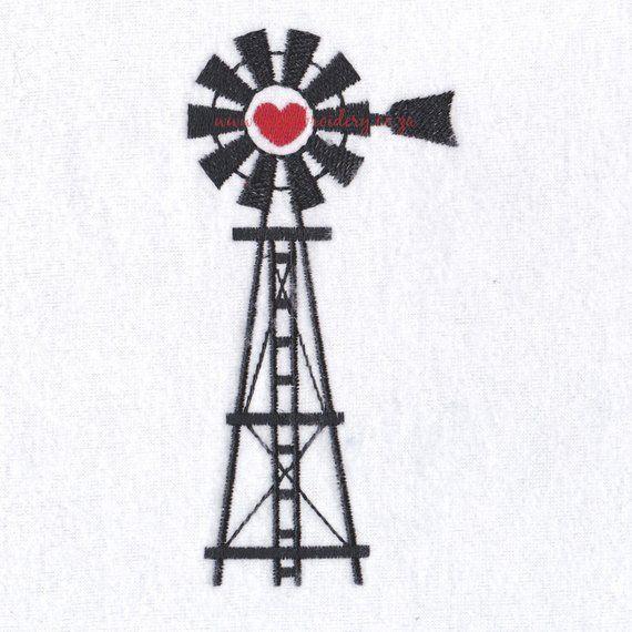 Red Heart with White Cross Logo - Farm Windmill African Red Heart Centre Center Middle Middel