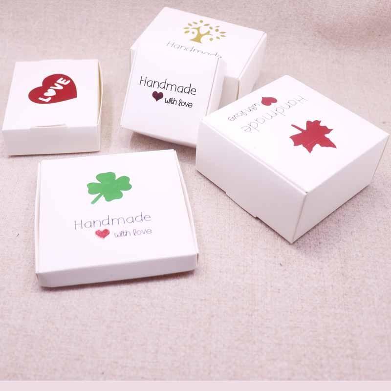 Red Heart with White Cross Logo - White Cardboard Maple Design Candy Favor Display &Amp;Packing