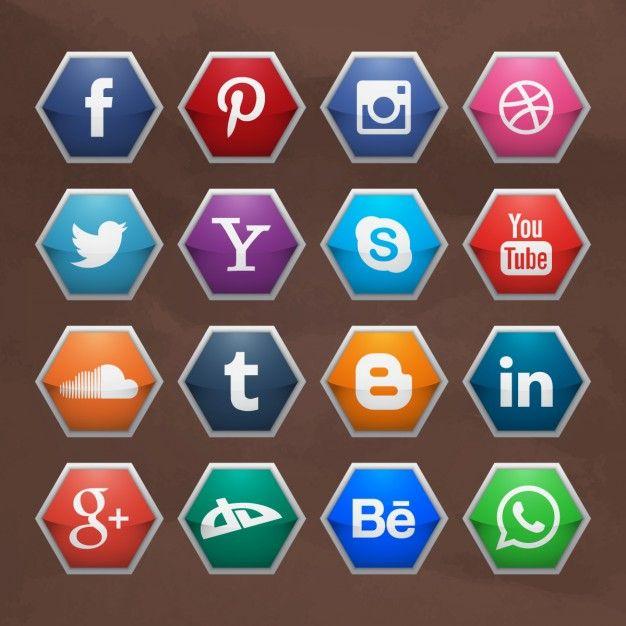 Pattern in a Social Media Logo - Social media logo collection Vector